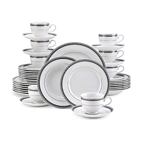 Mikasa Platinum Crown Cobalt 40-Piece Dinnerware Set, Service for 8 - color: Platinum Crown Cobalt