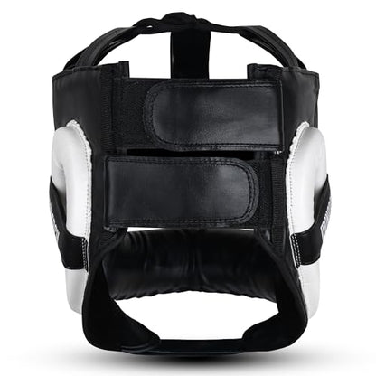 Full Face Boxing Headgear Boxing Sparring Men Women, a Complete Package for MMA and Kickboxing Trainees, Muay Thai Boxing Safety Head Guard - color: White