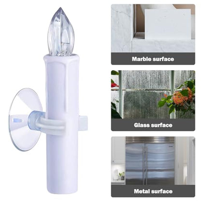 minkissy 6pcs Christmas Candles Holders - Candles Holders with Suction Cups Home Decoration Window Candle Holder for Christmas Celebration Candles (20mm) - size: Size 1
