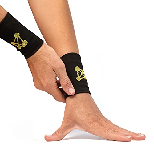 CopperJoint Compression Wrist Sleeve – Copper Hand Brace, Copper Wrist Compression Sleeve, Weight Lifting Wrist Support Brace, Hand Support for Sore Muscles, Yoga, Bowling, Sports - 1 Pair Large - size: Large