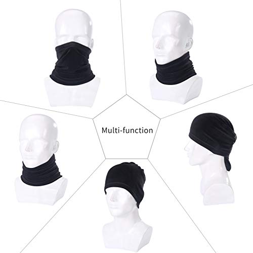 Polar Fleece Neck Warmer - Windproof Winter Neck Gaiter Cold Weather Face Mask For Men Women - 1 Pack - color: 1 Pack Black