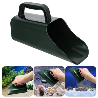 Beavorty Fish Tank Sand Shovel and Plastic Sand Scooper with Perforated Barrel for Aquarium Gravel Cleaning, Portable Fish Tank Accessory for Aquatic Plant Substrate Maintenance