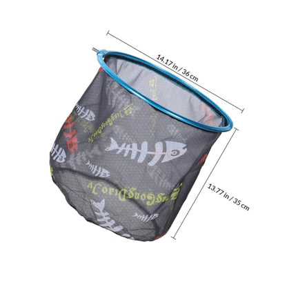 ABOOFAN Fishing Net Replacement Head 35cm Diameter Sturdy Fish Catching Landing Net Mesh for Freshwater and Saltwater Anglers Random Color