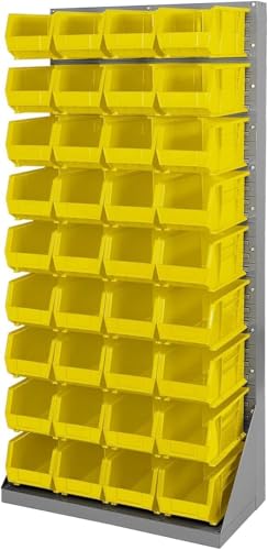 Akro-Mils 30240 AkroBins Plastic Storage Bins, 15"x8"x7", Yellow, 12-Pack | Space-Saving Stackable Bins for Garage, Pantry, Craft Organization - color: Yellow