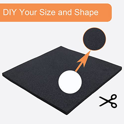 8 Pcs Black Adhesive Foam Pads Closed Cell Foam Sheets 1/2" Thick X 6" X 6" | Neoprene Rubber Foam Padding Self Stick Anti-Slip Anti-Vibration Pad for Protection (6 X 6 X 1/2 inches, 8Pcs) - size: 6in X 6in X 1/2in