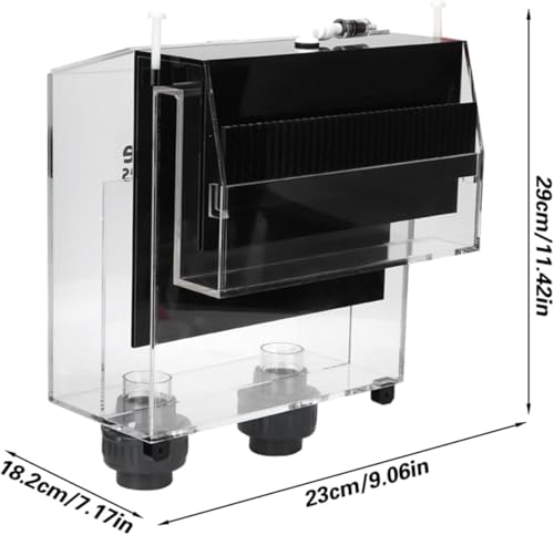 Zerodis Quality Acrylic Self Start Siphon Hang On Overflow Box, Acrylic Hang On Fish Water Siphon Air Pumps for Recycled Water and Increase Oxygen, Filtration Water No Noise Fish