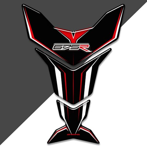 Motorcycle 3D Tank Pad Compatible with Triumph Street Triple Daytona 675 765R RS Stickers Gas Kit Knee Fish Bone Tank Pad Decals Fit for 675 765 R RS Stickers Decals Tank Protection Waterproof (A-24) - color: A-24
