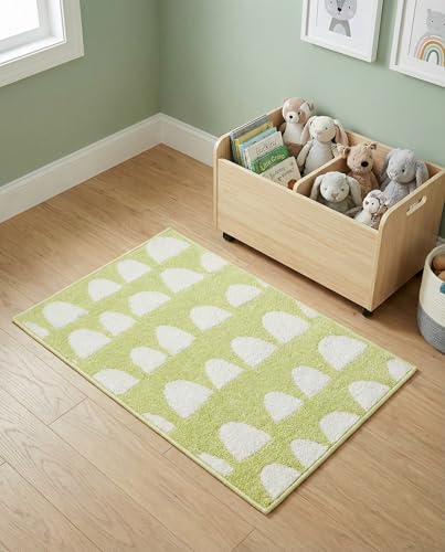 Rugs.com - Whimsy Kids Rug – 2' 2 x 3' 1 Pastel Green Easy-Clean Stain-Resistant Rug – Perfect for Entryways, Bathrooms, and Playrooms - color: Pastel Green, size: 2'2" x 3'1" (Rectangular)