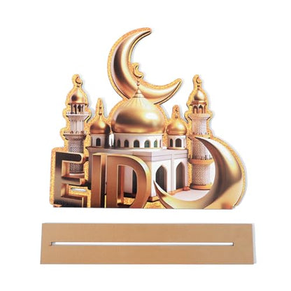 Ramadan Centerpieces Decorations,Eid Mubarak Table Decor,Happy Ramadan Kareem Signs,Detachable Tabletop Party Supplies