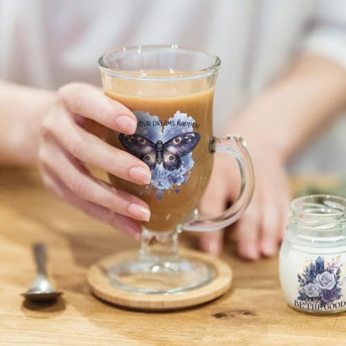 30 Pcs Magic UV DTF Cup Wraps, 10 Sheets Dreamy Watercolor Decals Cartoon Rub on Decals Waterproof Transfer Stickers for Glass Cups Wood Crafts - style: Dreamy Watercolor