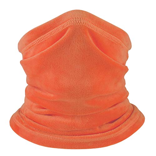 Polar Fleece Neck Warmer - Windproof Winter Neck Gaiter Cold Weather Face Mask For Men Women - 1 Pack - color: 1 Pack Orange