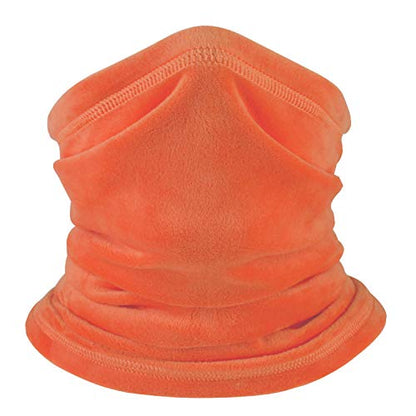 Polar Fleece Neck Warmer - Windproof Winter Neck Gaiter Cold Weather Face Mask For Men Women - 1 Pack - color: 1 Pack Orange