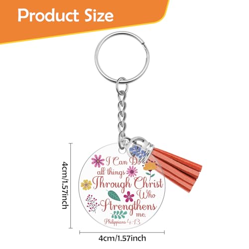 Xiahuyu Christian Gifts for Women Unique 8 Pcs Bible Verse Keychains Inspirational Religious Gifts for Women for Birthday Graduation Mothers Day Thanksgiving Easter Christmas Spiritual Gift for Her