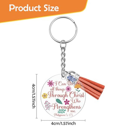 Xiahuyu Christian Gifts for Women Unique 8 Pcs Bible Verse Keychains Inspirational Religious Gifts for Women for Birthday Graduation Mothers Day Thanksgiving Easter Christmas Spiritual Gift for Her