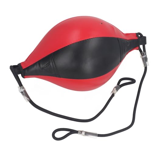 Double End Punching Bag, PU Leather Boxing Ball for Speed Training, Improve Reflexes and Hand Eye Coordination, with Adjustable Cord, for Home Gym Boxing Equipment
