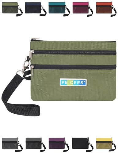 Peicees World Travel Essentials Currency and Passport Organizers Cash Cards Tickets Holder RFID Blocking Wallet, Army Green - color: Army Green