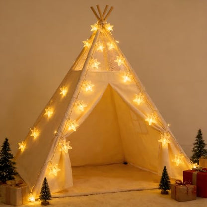 Star String Lights, 30 LED Crystal Stars, 10ft Battery Operated, Indoor Bedroom Decor - style: White Crystal Star