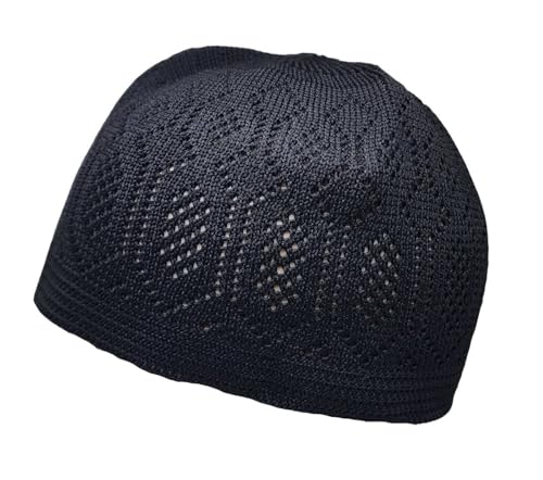 Set 5 Color Muslim Prayer Hat Men Skull Cap AMN-393 Beanie Islam Kufi Peci Hat Crochet Takke Eid Ramadan Gift