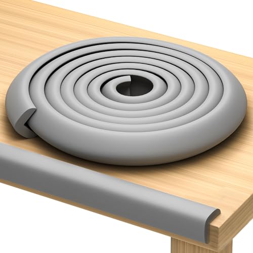 Furniture Edge Guards | 16ft Protective Foam Cushion | Baby Child Proofing Set NonToxic for Table, Fireplace, Countertop | Gray - color: Gray, size: 16ft