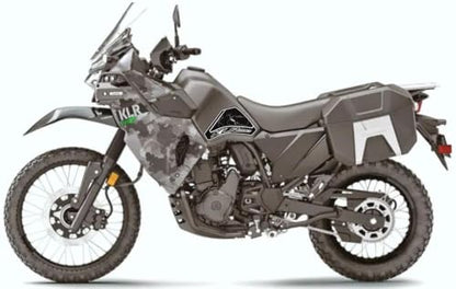 KLR650 Tank PAD Front Side Tank Pad Fuel Stickers Compatible with Klr650 2022-2025 3D Gel Tank Fuel Gip Decal KLR650 Sticker Pad(Black) - color: 1441-1 Black
