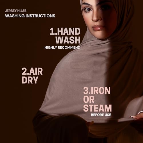 KHELANI Premium Modal Jersey Hijab, Luxury Lightweight Non Slip Stretchy Jersey Head Scarf for Muslim Women, Soft Shawls Wrap - color: Powder Pink