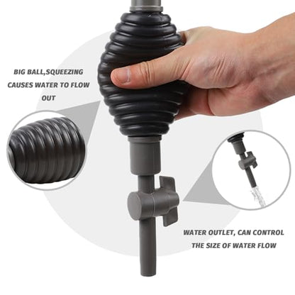 Aquarium Gravel Cleaner Siphon Vacuum, manually Operated Water Changer kit and Cleaning Tools