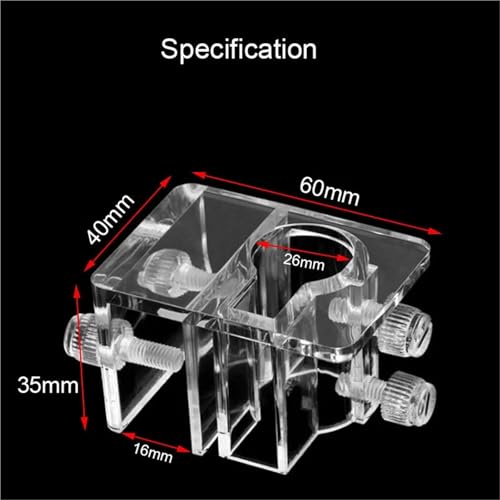 Aquarium Fish Tank Inflow Outflow Tube Holder 6pcs 26mm Large Pipe Water Tube Fixed Clip Acrylic Aquarium Water Tube Holder Water Pipe Hose Mount Bracket Fish Tank Hose Clamp(26mm) - size: 26mm