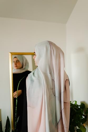 Women's Signature Lux Cotton-Modal Hijab Scarf. Soft, Breathable, Lightweight Wrap or Shawl for Modest Everyday Fashion - color: Dawn Breeze