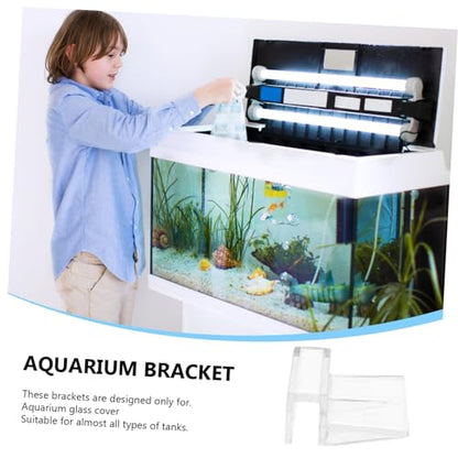 VANZACK Aquarium Plastic Clips Glass Cover 4pcs Strong Support Holders for Tank 8mm Size Easy Installation Compact Design