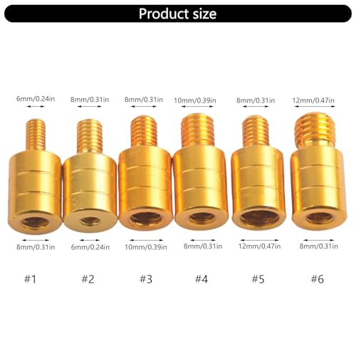 Landing Net Connector, Fishing Dip Rod Head Converter Replacements for - color: 6 becomes 8