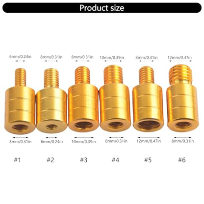 Landing Net Connector, Fishing Dip Rod Head Converter Replacements for - color: 6 becomes 8