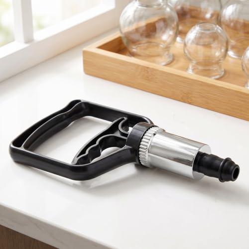 Cupping Pump Hand Vacuum Pump Replacement Strong Suction Manual Pressure Cupping Tool for Muscles, Physical Therapy
