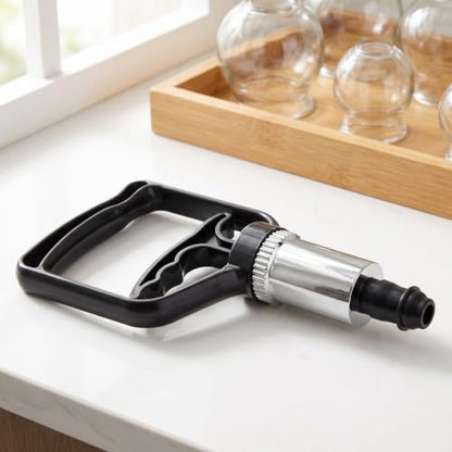 Cupping Pump Hand Vacuum Pump Replacement Strong Suction Manual Pressure Cupping Tool for Muscles, Physical Therapy