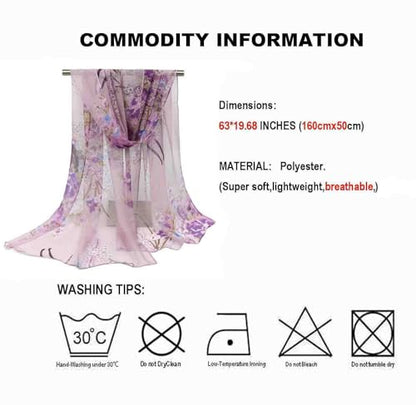 Acotavie Scarfs for Women Lightweight Fashion Scarves Print Floral Pattern Scarf Shawl Wraps - color: A07
