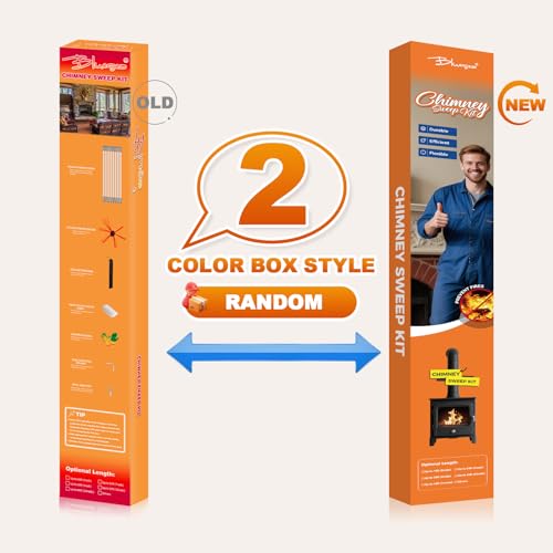 Bluesea 23 Feet Chimney Sweep Kit, Ergonomic Chimney Cleaning Kit, Extends Up to 23 Feet, Chimney Cleaner, Chimney Cleaning Tools, Chimney Cleaning System with Strong Brush, 7 Flexible Chimney Rods - size: 23 feet
