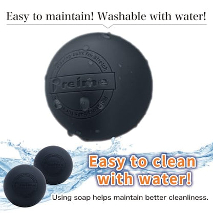Massage Lacrosse Balls for Myofascial Release, Trigger Point Therapy,Manual Massage Balls, Muscle Knots, and Yoga Deep Tissue Massage. Set of 2 Firm Balls (Black and Black) - color: Black and Black