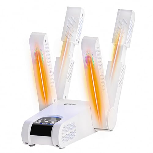 Boot Dryer for Work Boots, Electric Shoe Dryer 4 Drying Ports, Adjustable Telescopic, Portable Boot Dryer have Automatic Shut-Off Timer, Boots Warmer for Work Boots, Sneakers, Gloves, Helmets