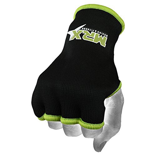 MRX Muay Thai Boxing Inner Gloves Protective Hand Wrap (Black,Green Medium) - color: Green, size: Medium