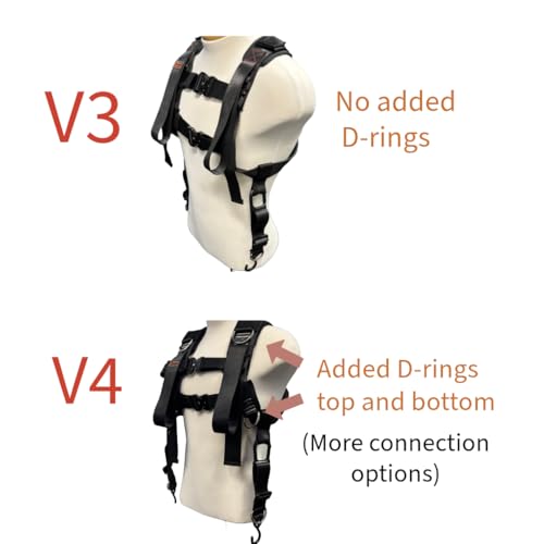 Squat Harness V4 2025 Version Professional Weight Support vest, Adjustable Heavy-Duty Straps - color: Black