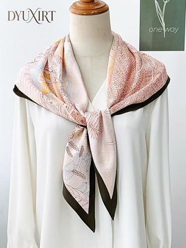 Triangle Shawls Scarf Head Hair Neck For Women Scarves Fashion Silk Feeling Lady Lightweight 51 * 23.6inch - color: K25-pink Hawaii（51*23.6inch）