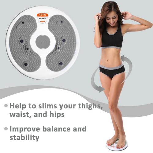 KYTO Waist Twister Disc – Core Trainer Board with Digital Counter, Ab Workout Equipment with 360° Rotation, Non-Slip Foot Massage Design for Home, Office Fitness