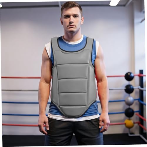 Boxing Body Protector, Reversible Chest Protector, Adjustable Taekwondo Sparring Gear, Sponge Boxing Training Equipment 160-180cm Equipment for Training Gear - color: Black & White