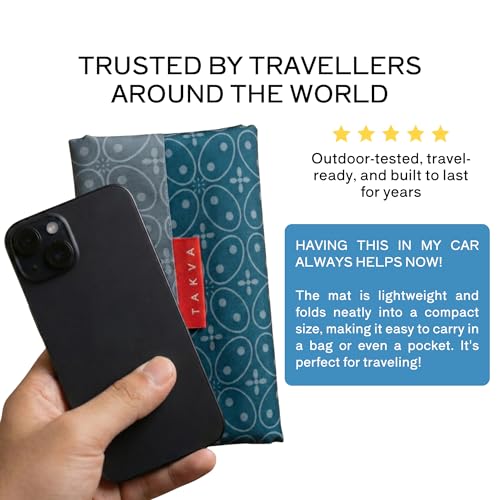 TAKVA The Pocket Sejadah Limited Edition | Portable Waterproof Prayer mat, Muslim Gift, Ramadan Present, Islamic Gift, eid Gift, Travel Prayer mat (Design in Japan, Made in Turkey) (Indomalayan) - color: Indomalayan