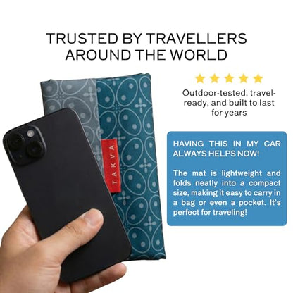 TAKVA The Pocket Sejadah Limited Edition | Portable Waterproof Prayer mat, Muslim Gift, Ramadan Present, Islamic Gift, eid Gift, Travel Prayer mat (Design in Japan, Made in Turkey) (Indomalayan) - color: Indomalayan