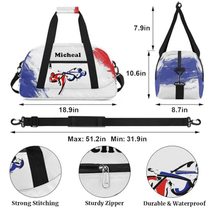 Personalized Martial Art Bag Duffel Bag for Girls, Custom Taekwondo Karate Bag Overnight Bags for Travel Weekender Practice Battle(1) - color: Option 9