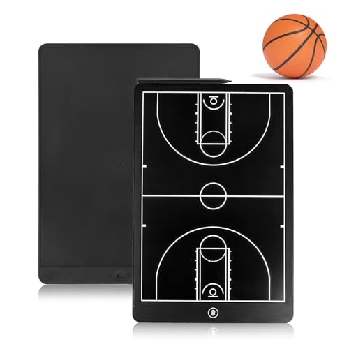 Basketball Coaching Board,16 Inch LCD Coach Clipboard with Pen Basketball Marker Training for Training Teaching Coach Competition Command,Tactical Drawing Tablet