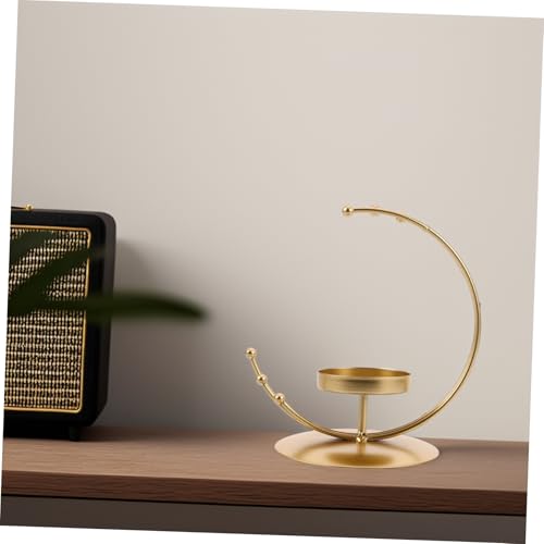 ULTECHNOVO Moon Candle Holders for Romantic Centerpieces Elegant Tealight Decor for Weddings and Eid Celebrations Meticulously Crafted Moon-Shaped Design for Table Decoration
