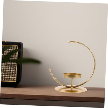 ULTECHNOVO Moon Candle Holders for Romantic Centerpieces Elegant Tealight Decor for Weddings and Eid Celebrations Meticulously Crafted Moon-Shaped Design for Table Decoration