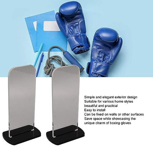 1 Pack Acrylic Boxing Glove Stand, Vertical Boxing Glove Display Stand Acrylic Gloves Holder, Baseball Glove Display Rack Holder Rack for Boxing Glove Baseball Mitt Ball Football - color: Black
