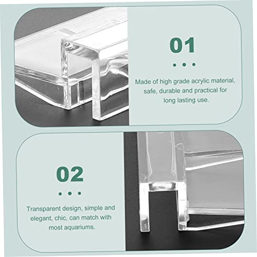 10pcs Fish Tank Cover Brackets Acrylic Support Rack for Aquarium Lids Durable and Wear-resistant Holders for Covers for Open Fish Tanks